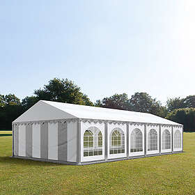 TOOLPORT Pro Plus 6x12 m partytält, med bottenram, PVC 750, brandsäker