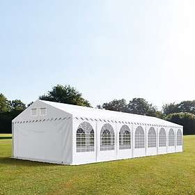 TOOLPORT Pro Ultra XXL 6x28 m partytält 2,6 sidohöjd med bottenram PVC 1400 brandsäker