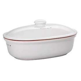 Römertopf Brödburk Oval 2,3 liter 40x28 cm Lera Vit