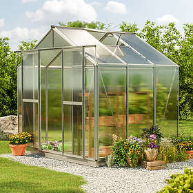 GFP Saphir 3 Hobby Växthus, 259 x 195 cm, 6 mm kanalplatsplattor