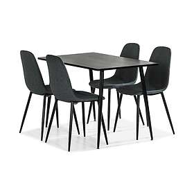 Scandinavian Choice Marcelen Matgrupp 120 cm med 4 Nibe Stol Brun/Grå/Svart