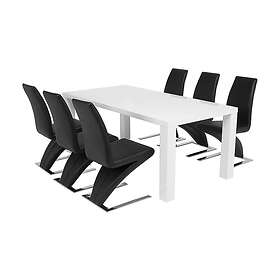 Scandinavian Choice Cibus Matgrupp 180 cm med 6 Zion Stol Vit/Svart