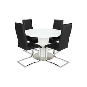 Scandinavian Choice Cubic Matgrupp 120 cm Vit 4 st Cibus Stolar Svart