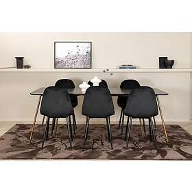 Pipi Matgrupp 190 cm inkl 6 Pontus Stolar Svart/Koppar 15574-898_1+19912-888_6