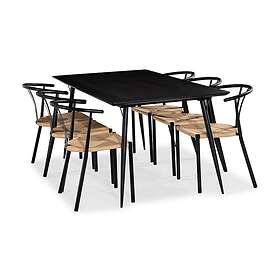 Lilo Matgrupp 180 cm med 6 Elysia Matstolar Svart