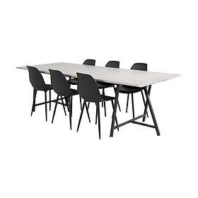 Elea Matgrupp 250 cm inkl 6 Ypas Stolar Grå/Svart