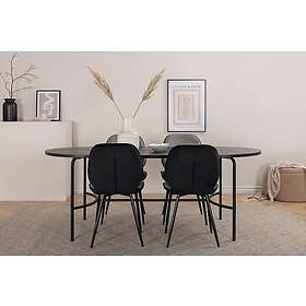 Skate ovalt matbord med 4st Emma matstol 15593-488_1+15564-885_4