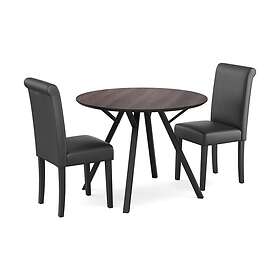 Eirys Matgrupp 100 cm Rund inkl 2 Ravea Stolar Svart/Brun