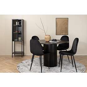 Biana Matgrupp 110 cm Rund inkl 4 Pontus Stolar Svart 15596-848_1+19912-888_4