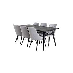 Zenazmi Matbord 195 cm med 6 st Valera Lyx Sammetstol
