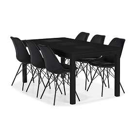 Jasmin Matgrupp inkl 6 Shell Matstolar Svart