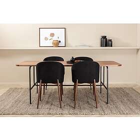 Unos Matgrupp 200 cm inkl 4 Kullersbro Stolar Valnötsbrun/Svart/Brun 15592-468_1+15034-448_4