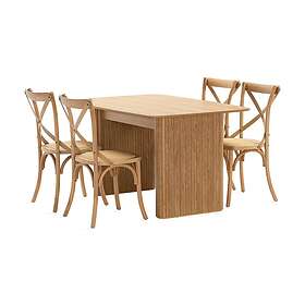Nixrai Matbord 140 cm med 4st Kalb Matstol Ek