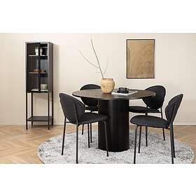Biana Matgrupp 110 cm Rund inkl 4 Moncoll Stolar Svart 15596-848_1+15022-808_4