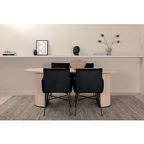 Bianca ovalt matbord med 4st Pippi matstol 15595-840_1+15575-888_4