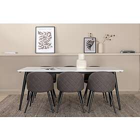 Jimmy matbord med 6st Velvet matstol 15565-468_1+19925-855_6