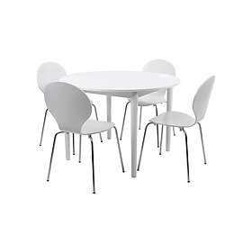 Circum Matgrupp med 4 Ikeda Stol Vit