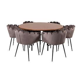 Furniture Fashion Copenhagen Matgrupp med 6 Limhamn Matstolar Grå
