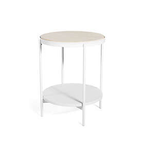 SMD Design Lene sidobord vit, högt, vitpigmenterad askfanér