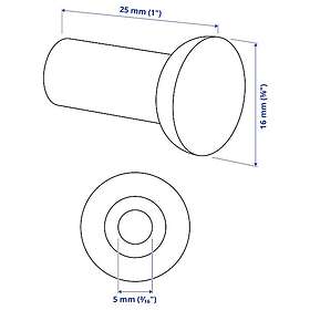 IKEA NYDALA Knopp 16 mm