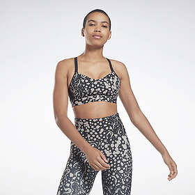 Reebok Lux Strappy Modern Safari Print Sports Bra
