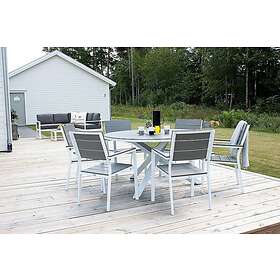 Venture Home Copacabana Matgrupp Rund Ø140cm 4 Albany Positionsstolar S GR21729