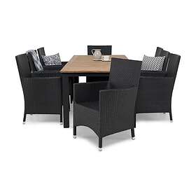 deNoord Las Vegas Matgrupp 220-280 8 Thor Lenestol Sort/Teak/Svart