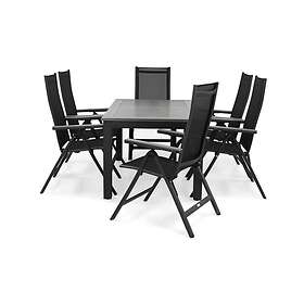 Comfort Garden Monaco Matgrupp 152-210 6 Positionsstol Sort/Grå