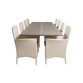 Venture Home Albany Förlängningsbar Matgrupp 224cm 8 Malin Chairs Svart GR18439