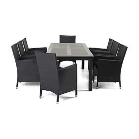 Comfort Garden Monaco Matgrupp 220-280 8 Thor Lenestol Sort/Svart