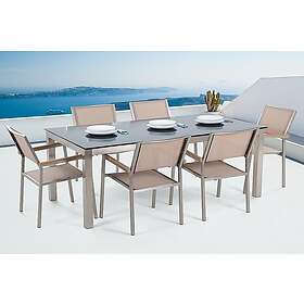 Bacoli Matgrupp 180 cm 6 Chairs Beige 91434