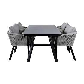 Venture Home Virya Matgrupp 160cm 4 Matstolar Sort/natur GR21516