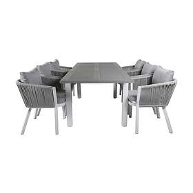Venture Home Albany Förlängningsbar Matgrupp 152cm 6 Virya Chairs Grey/V GR21670