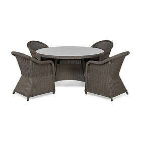 Marcus Matgrupp 140 Rund 4 Light Armchairs m Dyna Grå