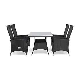 Thor Matgrupp 140 4 Jenny Ställbar Lenestol Sort/Svart