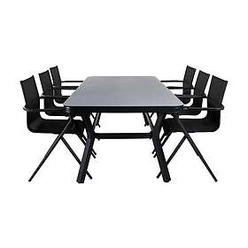 Venture Home Virya Matgrupp 200cm 6 Alina Matstolar Brown/Vit GR21550