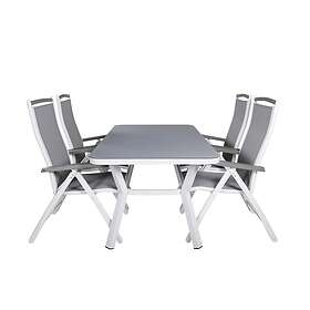 Venture Home Virya Matgrupp 160cm 4 Albany Positionsstolar Hvit/Grå GR21508