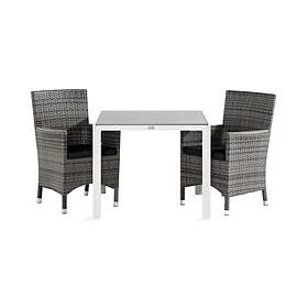 deNoord Tunis Matgrupp 90 2 Thor Lenestol Lyx m Armstöd Dyna Hvit/Grå/Aintwood/S