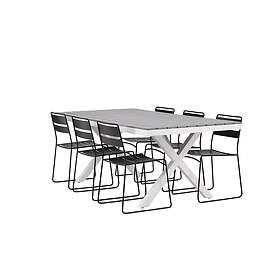 Garcia Matgrupp 200 cm 6 st Lina Matstolar Sort/Grå GR23379