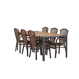Break Matgrupp 205 cm 6  Galera Armchairs Brun GR23352