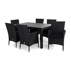 Monaco Matgrupp 152-210 6 Thor Lenestol m Dyna Sort/Sort/Svart