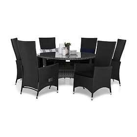 Thor Matgrupp Ø140 6 Jenny Ställbar Fåtölj m Dyna Grå/Svart