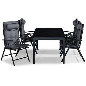 Comfort Garden Tunis Matgrupp 152-210x90 4 Maggie Positionsstol m Dyna Sort/Grå