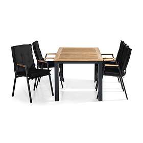 Comfort Garden Las Vegas Matgrupp 152-210x90 4 Karmstolar m Dyna Sort/Teak
