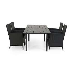 Comfort Garden Portland Matgrupp 152-210x90 4 Thor Fåtölj Svart