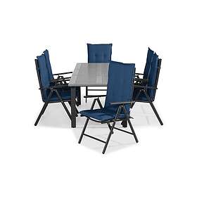 Comfort Garden Monaco Matgrupp 152-210x90 6 Maggie Positionsstol m Dyna Sort/Blå
