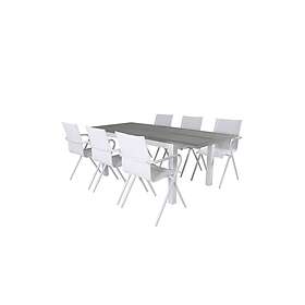 Venture Home Albany Förlängningsbar Matgrupp 160cm 6 Alina Chairs Grey/V GR21681