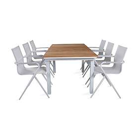Venture Home Mexico Förlängningsbar Matgrupp 180cm 6 Alina Chairs Brown/ GR21807