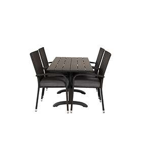 Venture Home Denver Matgrupp 120 cm 4 Anna Armchairs Svart GR18212