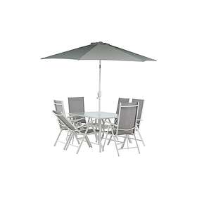 Venture Home Brekki Matgrupp 150cm 6 Matstolar Grey/Vit 2051-400